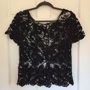 Black floral top